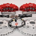 Audi RS Full Big brake upgrade Brembo 8 Pot Calipers 365x34mm Wave Brake discs Brand NEW Red-27
