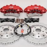 Audi RS Full Big brake upgrade Brembo 8 Pot Calipers 365x34mm Wave Brake discs Brand NEW Red-29