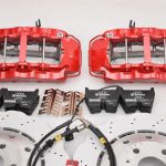 Audi RS Full Big brake upgrade Brembo 8 Pot Calipers 365x34mm Wave Brake discs Brand NEW Red-38