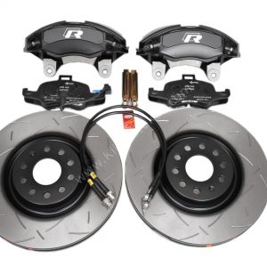 Golf 7R 7.5R 6 R20 4Pot Brake kit Upgrade DBA 42830S T3 Slotted brake discs Audi TTS 8S NEW Black