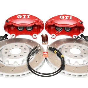 Golf 5 6 7 Gti 4Pot Brake kit Upgrade ClubSport brake discs NEW Red